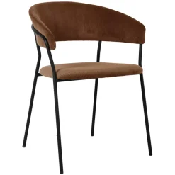 KARE Design Stühle-Armlehnstuhl Belle Cord Braun (2/Set)