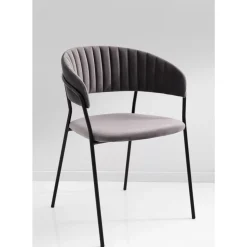 KARE Design Stühle-Armlehnstuhl Belle Grau (2/Set)