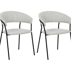 KARE Design Stühle-Armlehnstuhl Belle Hellgrau (2/Set)