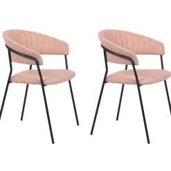 KARE Design Stühle-Armlehnstuhl Belle Rosa (2/Set)