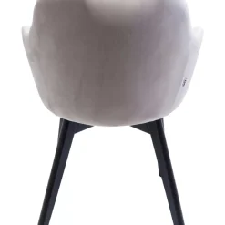 KARE Design Stühle-Armlehnstuhl Black Lady Velvet Grau