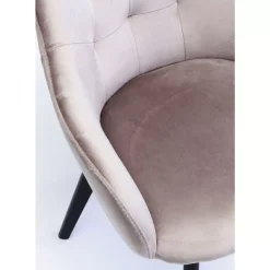 KARE Design Stühle-Armlehnstuhl Black Lady Velvet Grau