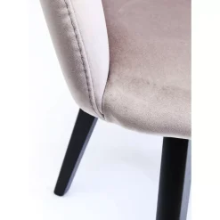 KARE Design Stühle-Armlehnstuhl Black Lady Velvet Grau