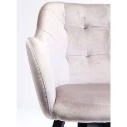 KARE Design Stühle-Armlehnstuhl Black Lady Velvet Grau