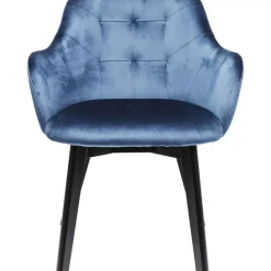 KARE Design Stühle-Armlehnstuhl Black Lady Velvet Blau