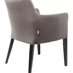 KARE Design Stühle-Armlehnstuhl Black Mode Velvet Grau