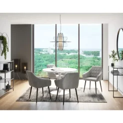 KARE Design Stühle-Armlehnstuhl Kim Grau