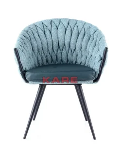 KARE Design Stühle-Armlehnstuhl Knot Petrol