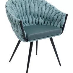 KARE Design Stühle-Armlehnstuhl Knot Petrol