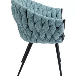 KARE Design Stühle-Armlehnstuhl Knot Petrol