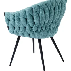 KARE Design Stühle-Armlehnstuhl Knot Petrol