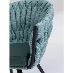 KARE Design Stühle-Armlehnstuhl Knot Petrol