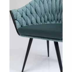 KARE Design Stühle-Armlehnstuhl Knot Petrol