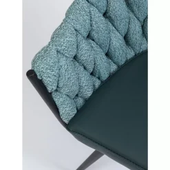 KARE Design Stühle-Armlehnstuhl Knot Petrol