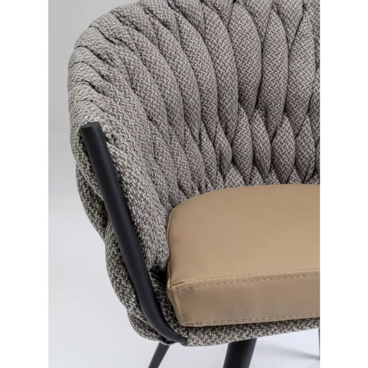 KARE Design Stühle-Armlehnstuhl Knot Tweed