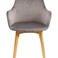 KARE Design Stühle-Armlehnstuhl Lady Velvet Grau