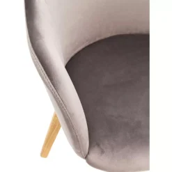 KARE Design Stühle-Armlehnstuhl Lady Velvet Grau