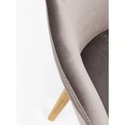 KARE Design Stühle-Armlehnstuhl Lady Velvet Grau