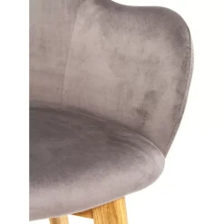 KARE Design Stühle-Armlehnstuhl Lady Velvet Grau