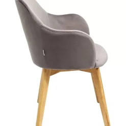 KARE Design Stühle-Armlehnstuhl Lady Velvet Grau