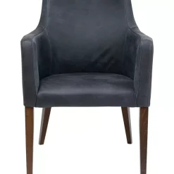 KARE Design Stühle-Armlehnstuhl Mode Leder Anthrazit