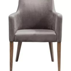 KARE Design Stühle-Armlehnstuhl Mode Velvet Grau