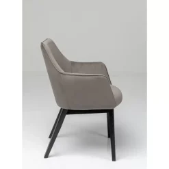 KARE Design Stühle-Armlehnstuhl Modino Velvet Grau
