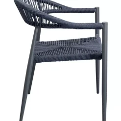 KARE Design Outdoormöbel-Armlehnstuhl Palma Petrol