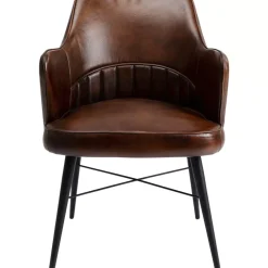 KARE Design Stühle-Armlehnstuhl Rumba Leder Braun