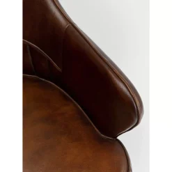 KARE Design Stühle-Armlehnstuhl Rumba Leder Braun