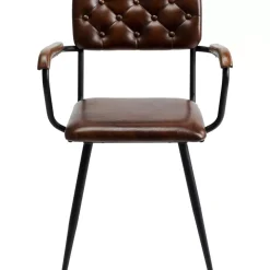 KARE Design Stühle-Armlehnstuhl Salsa Leder Braun