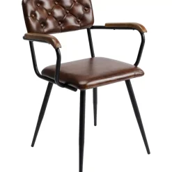 KARE Design Stühle-Armlehnstuhl Salsa Leder Braun
