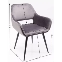 KARE Design Stühle-Armlehnstuhl San Francisco Grau