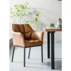 KARE Design Stühle-Armlehnstuhl Thinktank Braun