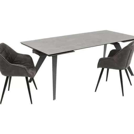 KARE Design Tische-Ausziehtisch Amsterdam Dunkel 200(45+45)X100Cm