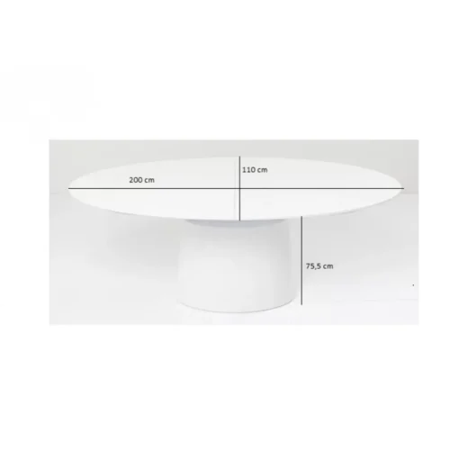 KARE Design Tische-Ausziehtisch Benvenuto Weiss 200(50)X110Cm