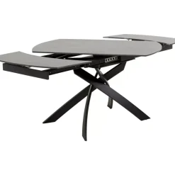 KARE Design Tische-Ausziehtisch Twist Schwarz 120(30+30)X90Cm