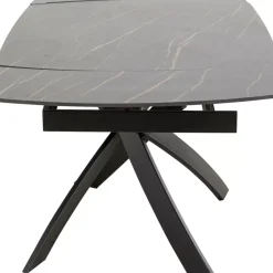 KARE Design Tische-Ausziehtisch Twist Schwarz 120(30+30)X90Cm