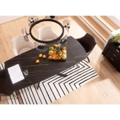 KARE Design Tische-Ausziehtisch Twist Schwarz 120(30+30)X90Cm