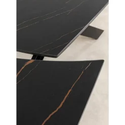 KARE Design Tische-Ausziehtisch Twist Schwarz 120(30+30)X90Cm