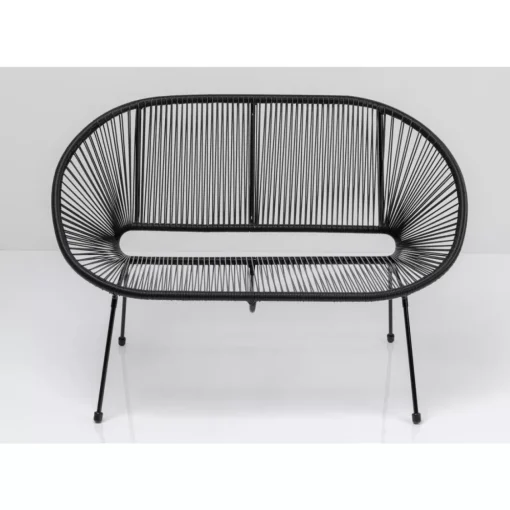 KARE Design Outdoormöbel-Bank Acapulco Schwarz