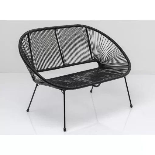 KARE Design Outdoormöbel-Bank Acapulco Schwarz