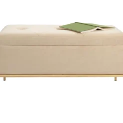 KARE Design Sitzbänke-Bank Buttons Storage Beige Klein