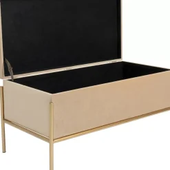 KARE Design Sitzbänke-Bank Buttons Storage Beige Klein