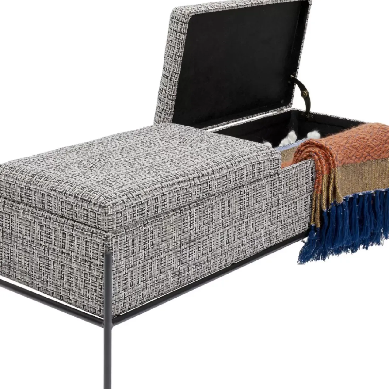 KARE Design Sitzbänke-Bank Buttons Storage B&W Gros