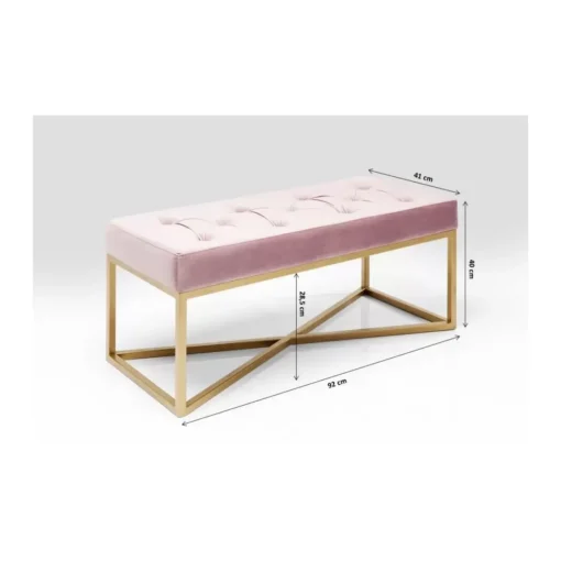 KARE Design Sitzbänke-Bank Crossover Rose Messing 90X40Cm