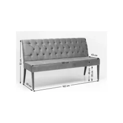 KARE Design Sitzbänke-Bank Econo Buttons Vintage 162 Cm