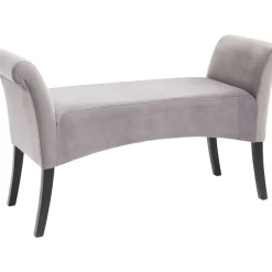 KARE Design Sitzbänke-Bank Motley Velvet Silvergrey