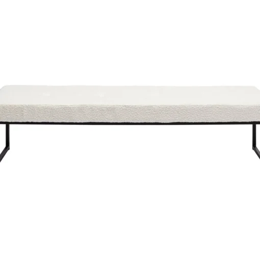 KARE Design Sitzbänke-Bank Smart Boucle Creme Schwarz 150Cm