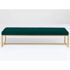 KARE Design Sitzbänke-Bank Smart Dunkelgrun Messing 150X40Cm